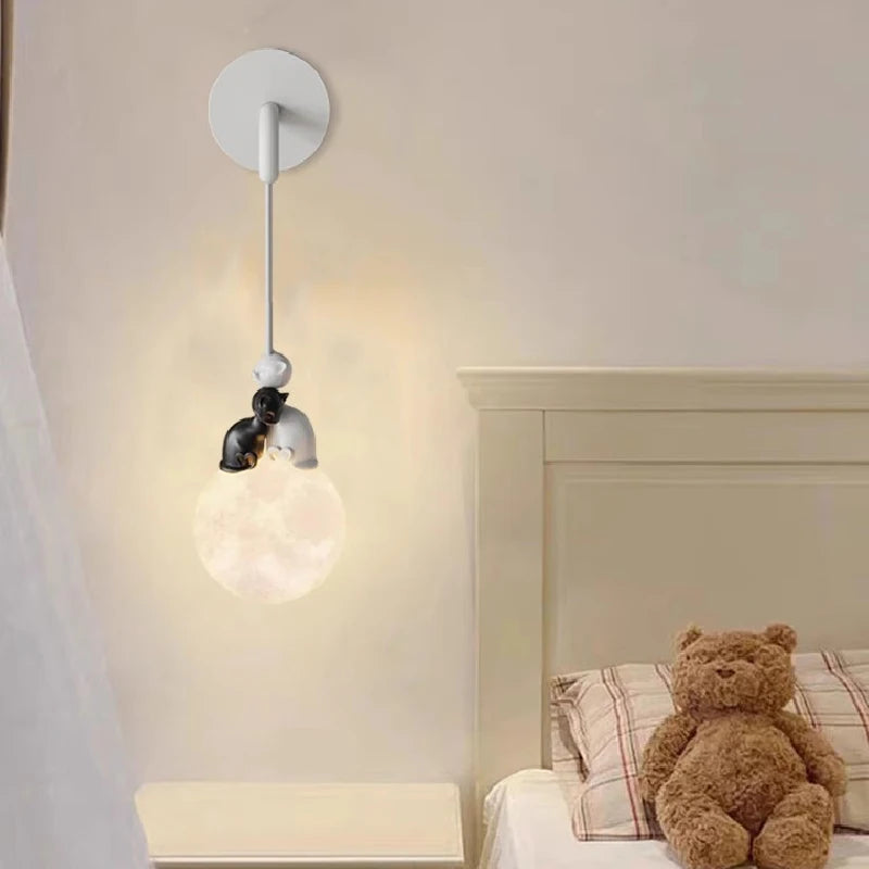 applique murale led chat mignon pour chambre d enfant décoration chaleureuse