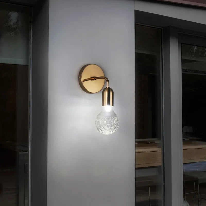 applique murale led moderne en verre décoratif d'intérieur