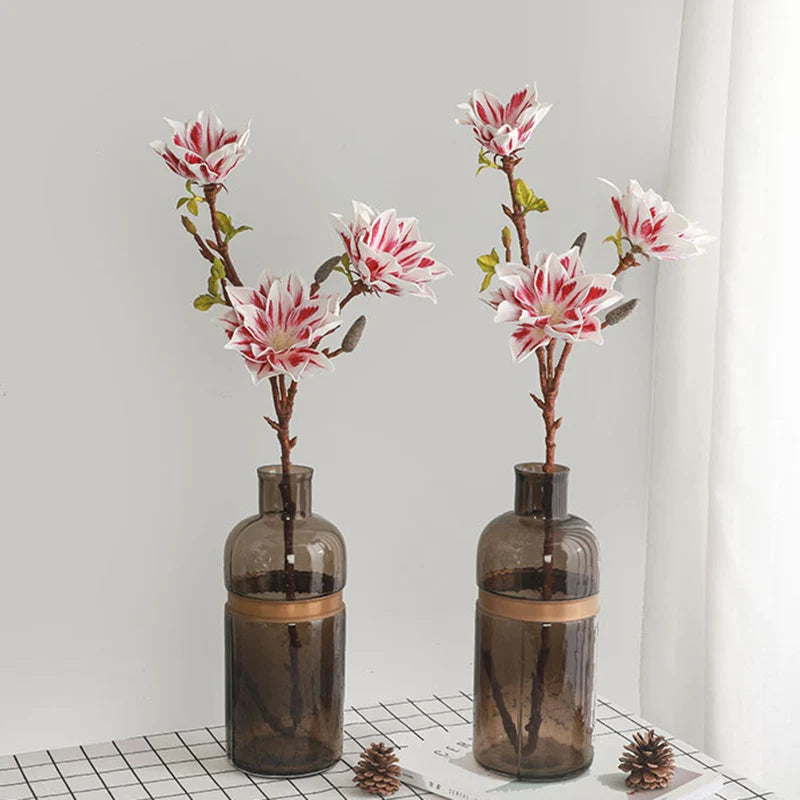 grande branche de magnolia artificielle pour décoration automnale