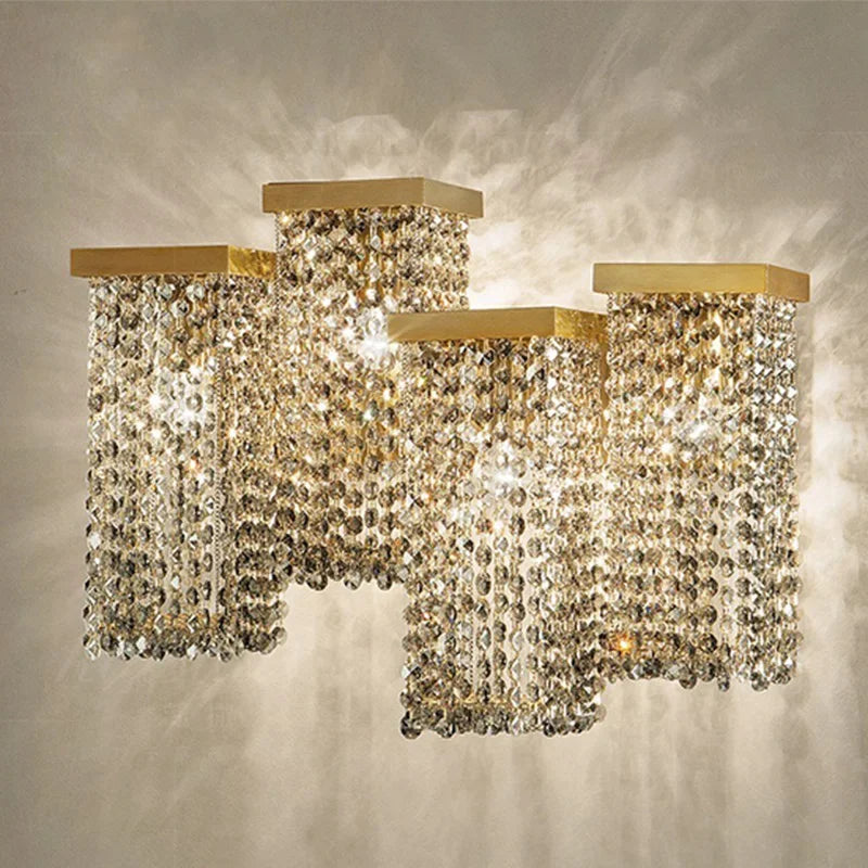 lustre moderne en cristal pour décoration élégante et raffinée