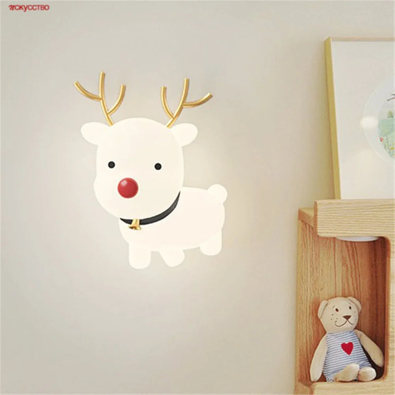 applique murale led cerf de noël décoration créative intérieure