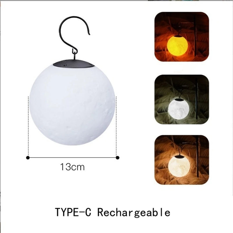 lampe de lune portable pour camping et décoration extérieure