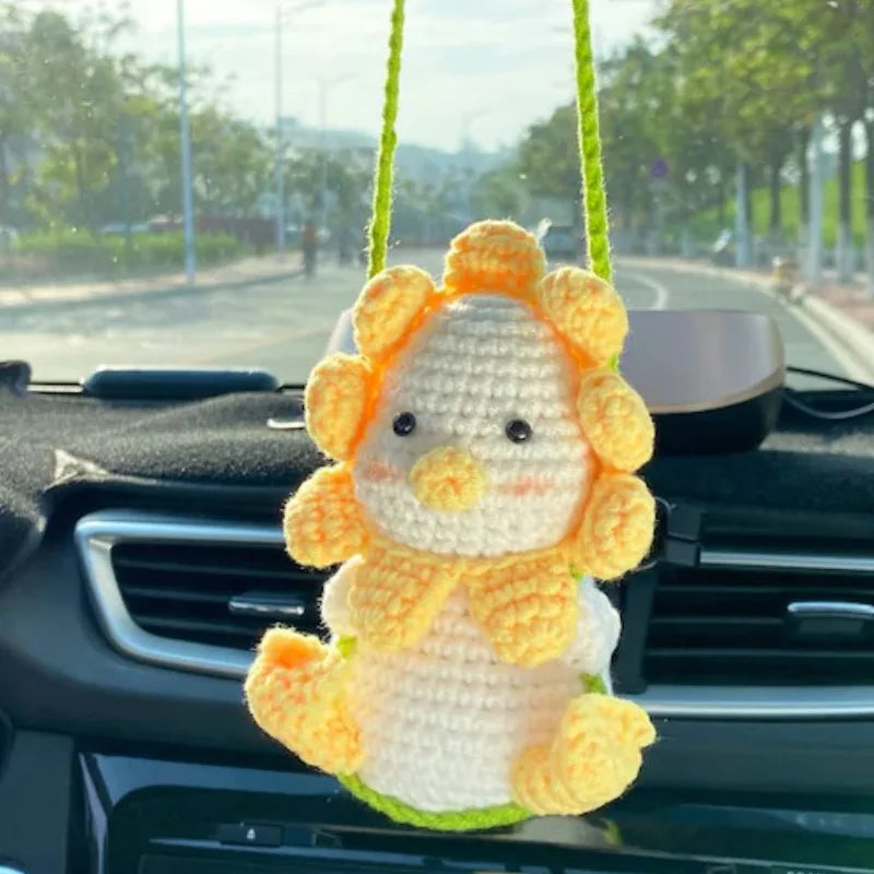 crochet suspendu créatif pour décoration de voiture plante en pot