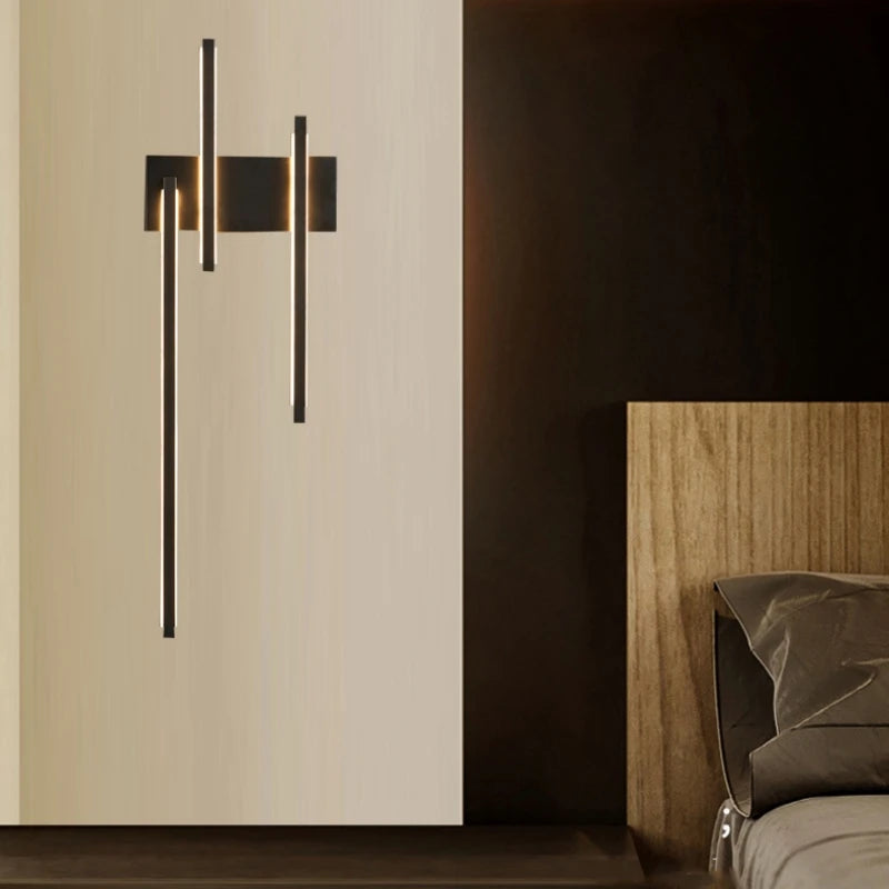 applique murale led minimaliste moderne en laiton