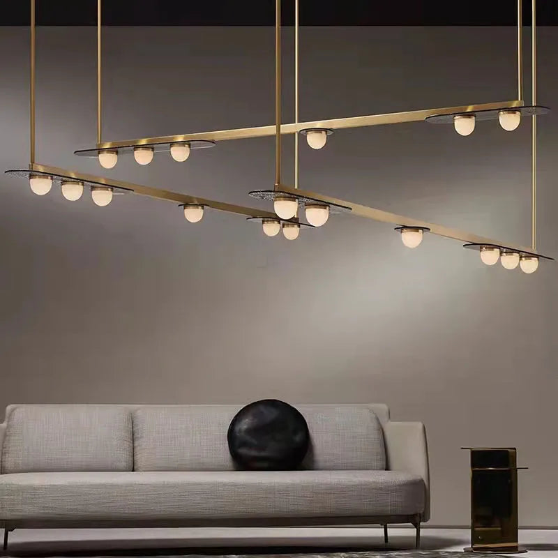 lustre led art déco style 	 suspension