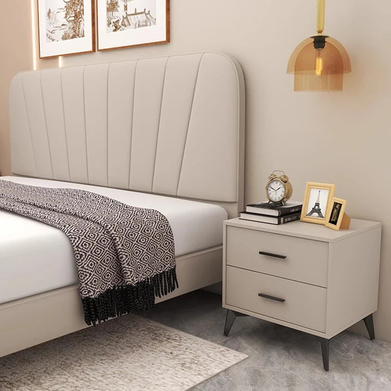 tête de lit rembourrée élégante style moderne pour chambre matrimoniale