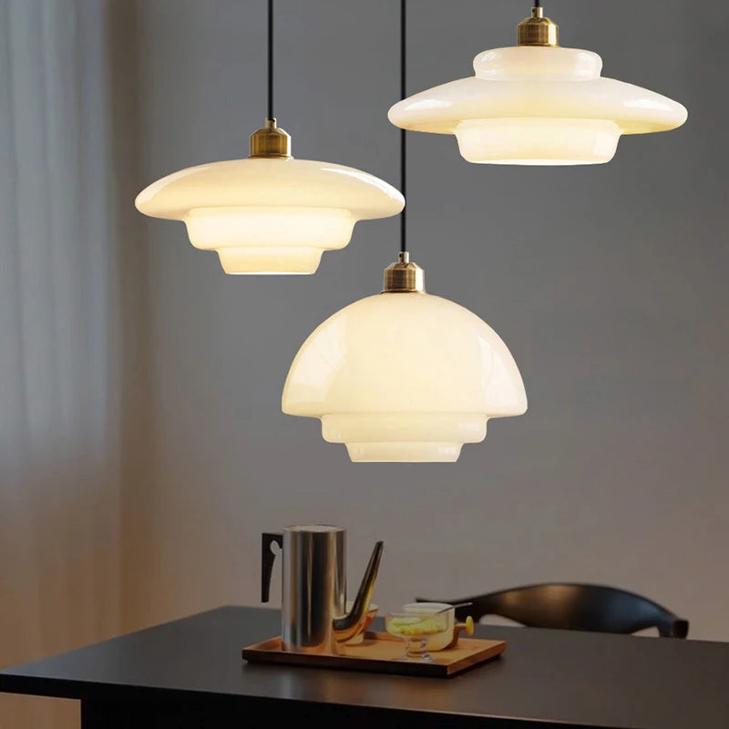 lampe suspendue moderne en verre led décorative nordique