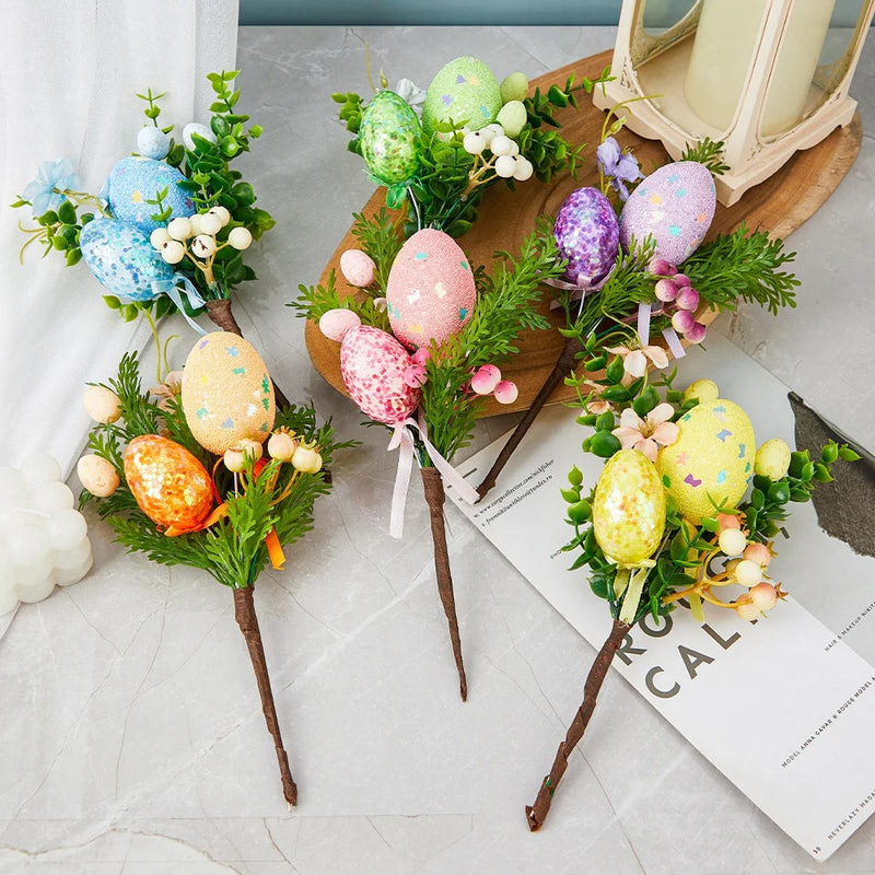 branche d'oeufs de pâques pour décorations florales et jardin