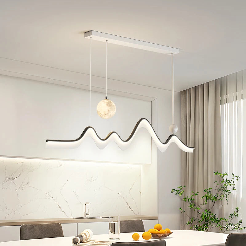 lustre design nordique moderne minimaliste forme lune