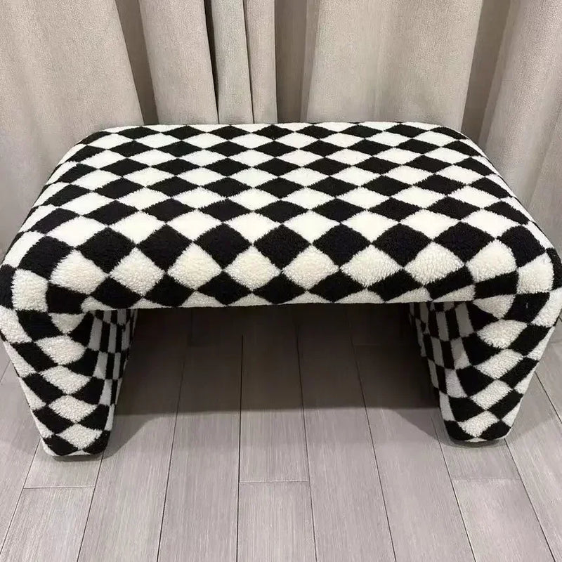 banc à langer nordique minimaliste meuble créatif en damier