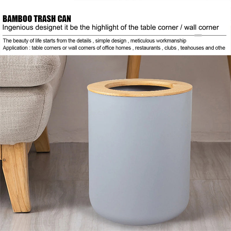 ensemble de rangement en plastique bambou pour salle de bain