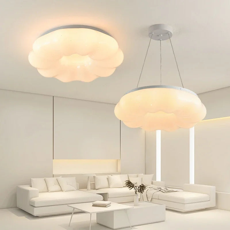 plafonnier led moderne en forme de nuage pour décoration intérieure