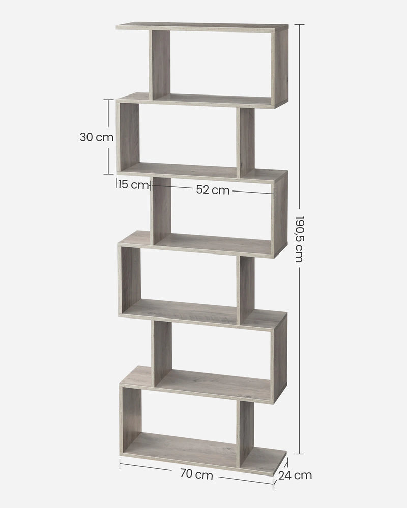 étagère autoportante moderne à 6 niveaux pour bureau