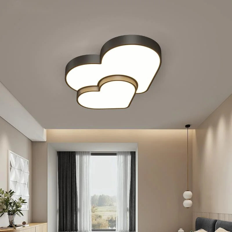 plafonnier moderne minimaliste étoiles coeurs luminaires décoratifs