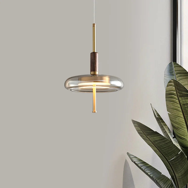 suspension LED en verre design nordique moderne décorative