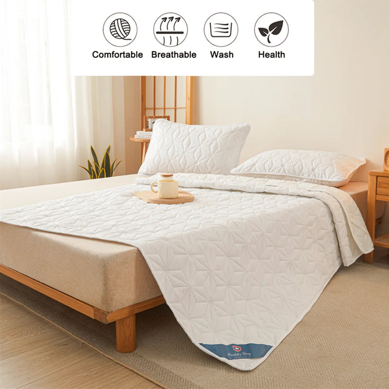 protège-matelas imperméable et silencieux avec sangles élastiques