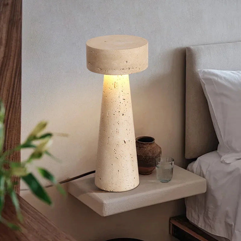 Creative Stone Table Lamp Desk Light for Bedroom Living Room Study