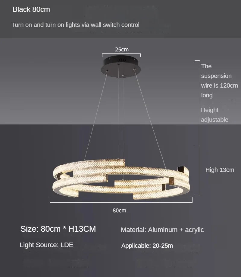 suspension design circulaire élégante pour intérieur moderne