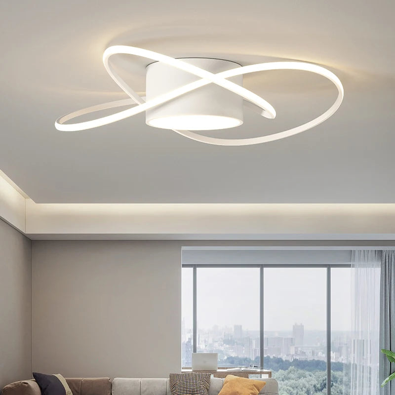 lustre moderne led pour décoration intérieure nordique élégante