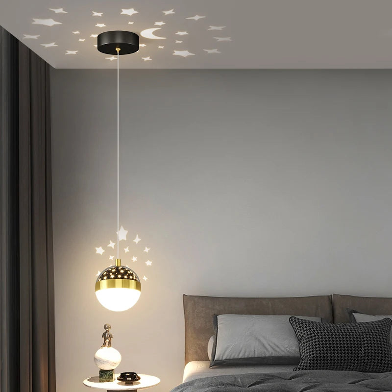 lustre moderne minimaliste de luxe projection ciel étoilé