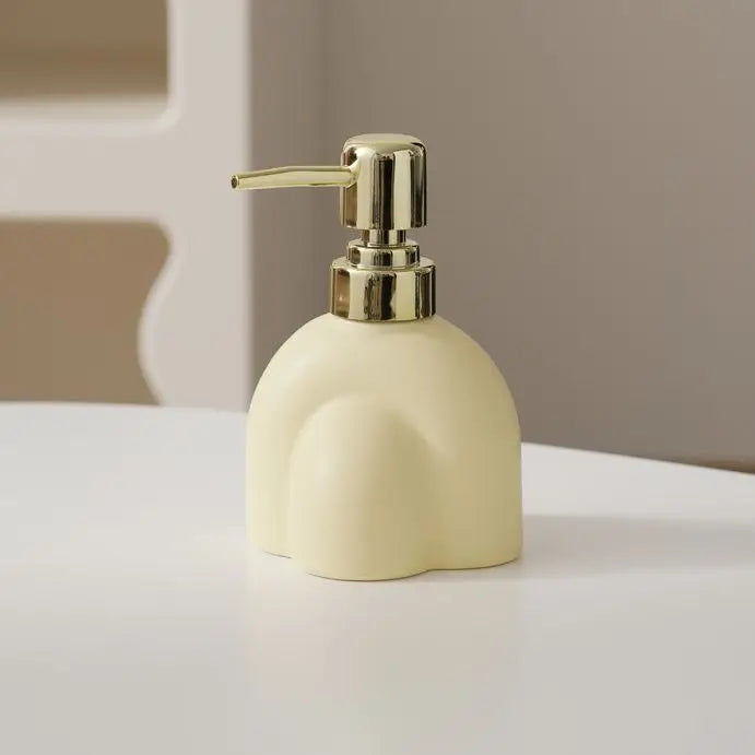 distributeur de savon en céramique portable pour shampoing et eau