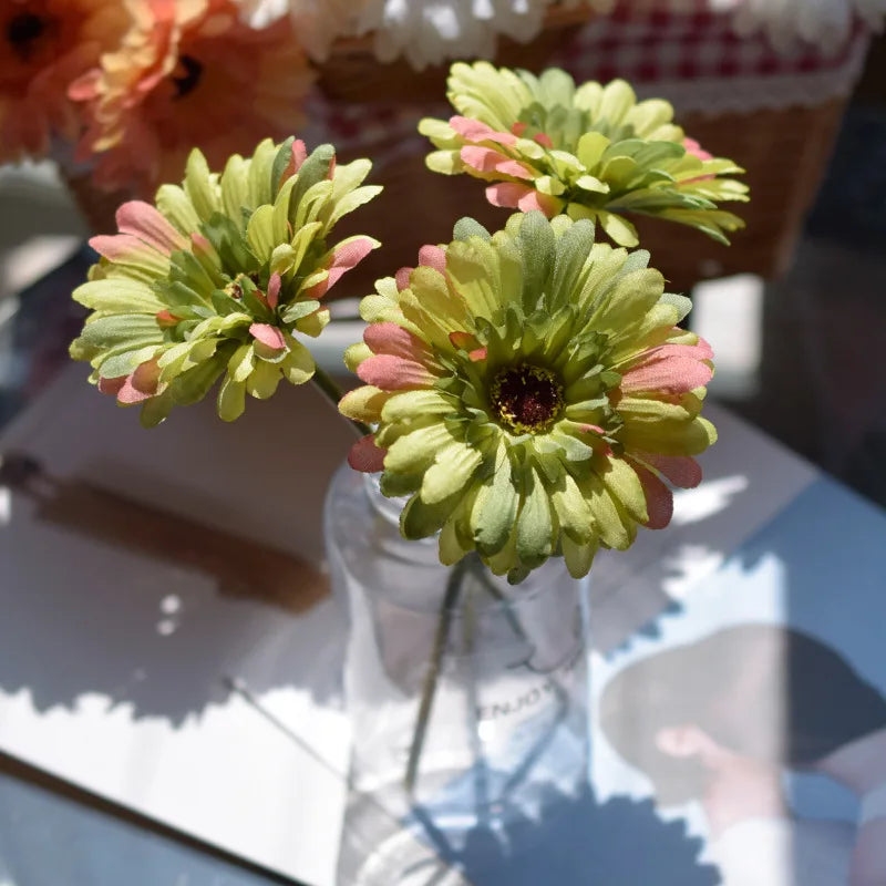 fleurs de gerbera artificielles pour décoration de fête et mariage