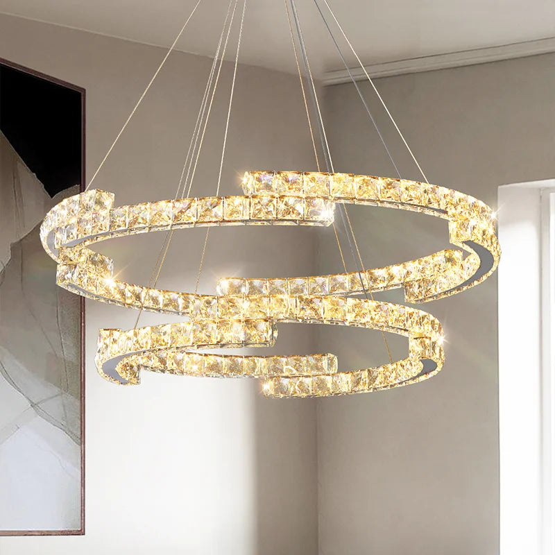 lustre en cristal de style italien pour décoration intérieure 2024