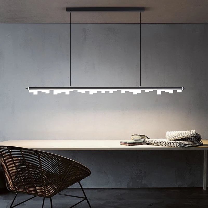 lustre minimaliste moderne en or noir pour éclairage suspendu