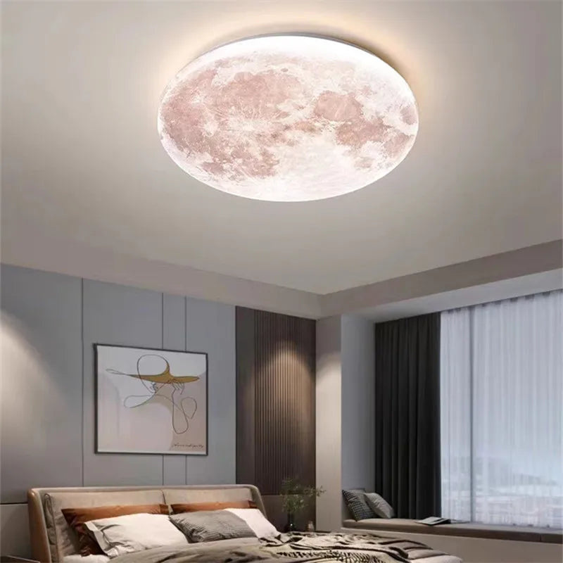 plafonnier lune lampe led éclairage romantique pour balcon et chambre enfant