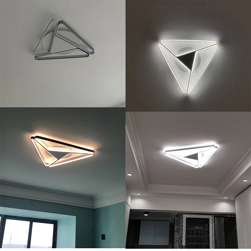 2023 Modern Triangular Aluminum LED Chandelier, Living Room Bedroom Chandelier, Home Decoration Kitchen Chandelier