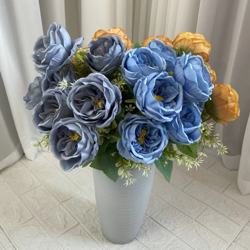 bouquet de roses en soie pour mariage et décoration intérieure