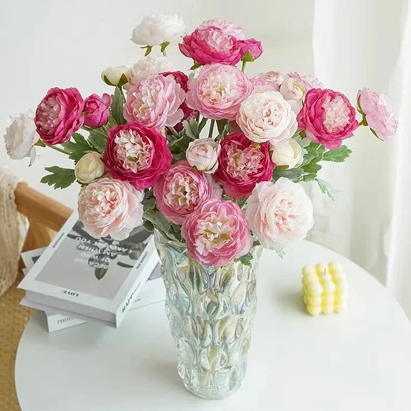 bouquet de pivoines artificielles pour décoration mariage fête