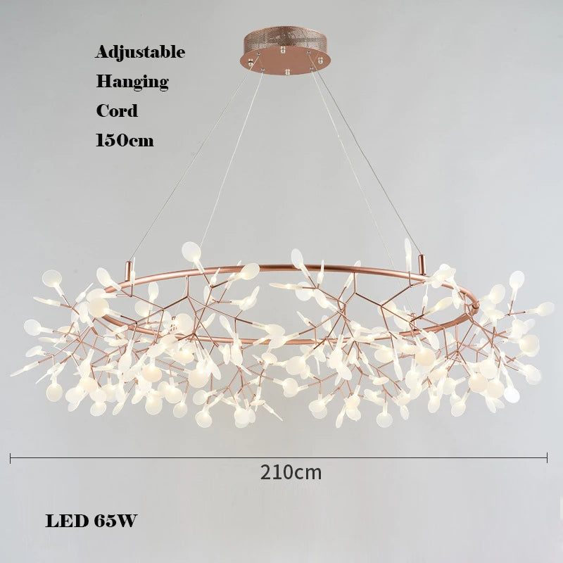 lustre créatif en acier inoxydable et acrylique pour décoration intérieure