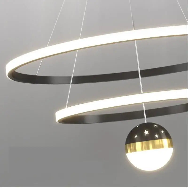 lustre moderne à led en silice pour restaurant et bureau