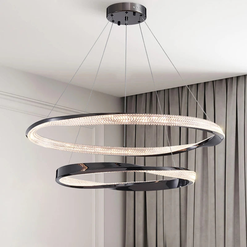 lustre circulaire à led moderne pour décoration intérieure