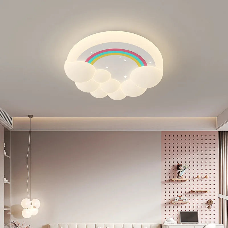 plafonnier led moderne nuages bulles pour chambre enfant