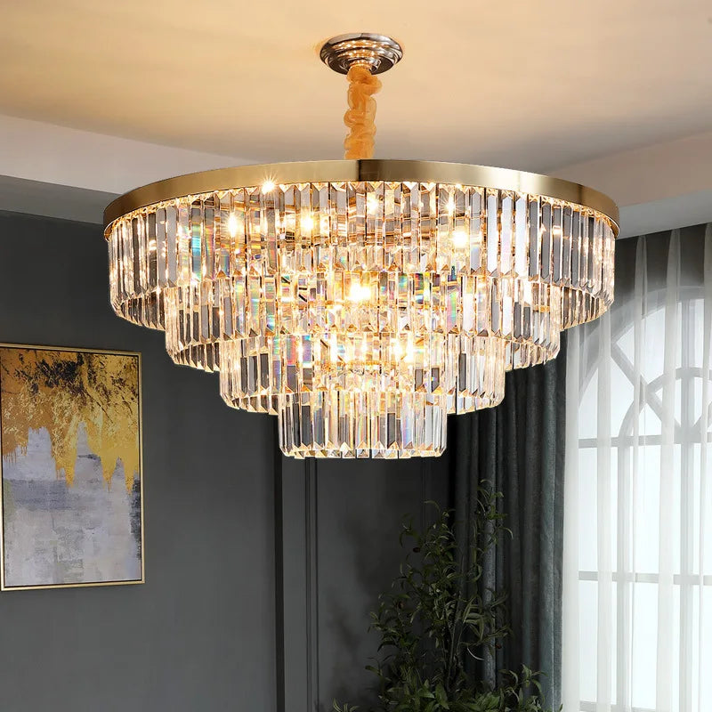 lustre en cristal luxe pour décoration intérieure et éclairage élégant