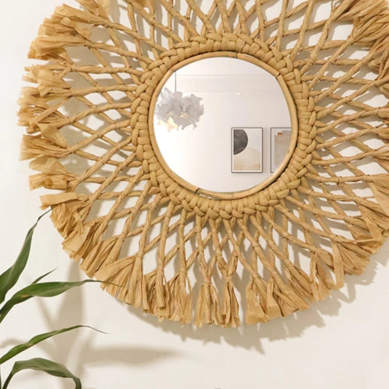 miroirs décoratifs ronds adhésifs pour une décoration intérieure élégante