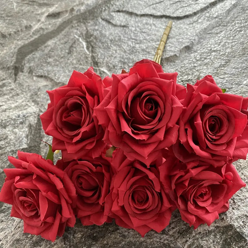 rose artificielle en soie pour décoration et photographie de mariage