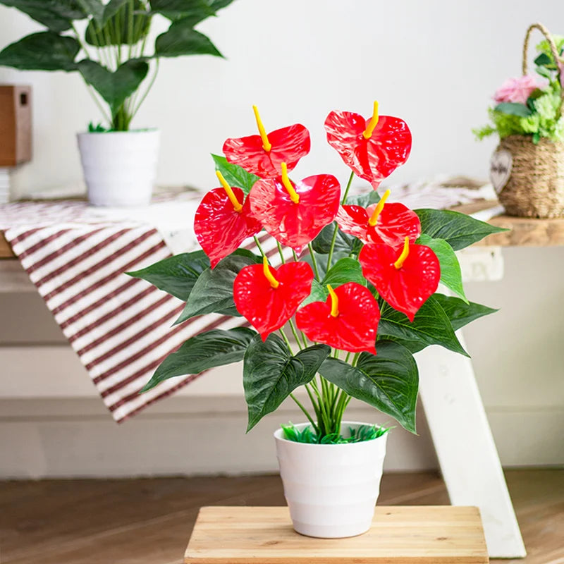 plantes artificielles monstera palmier anthurium décoration intérieure extérieure