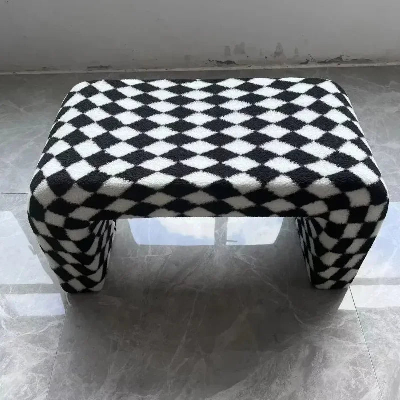 banc à langer nordique minimaliste meuble créatif en damier