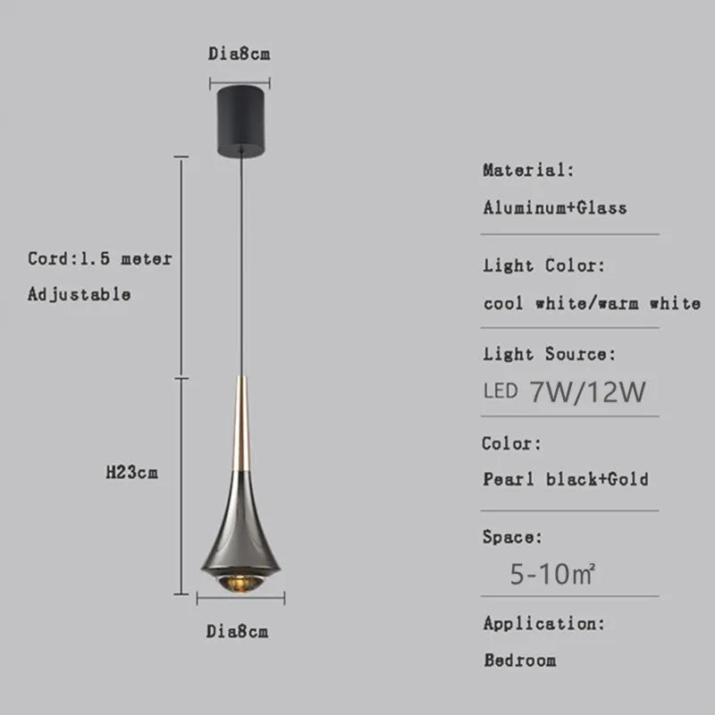 suspension LED anti-éblouissement design moderne 	 2023