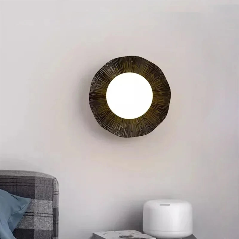 Applique murale nordiques pour chambre intérieure salon couloir salle d'étude mur moderne verre luminaires muraux G9 fer décoration de la maison