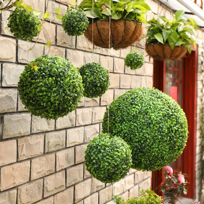 boule décorative en gazon artificiel pour jardin mariage et balcon