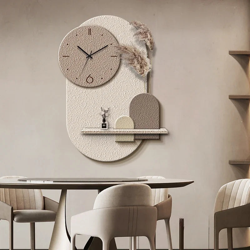 horloge murale décorative en grès design sensoriel avancé