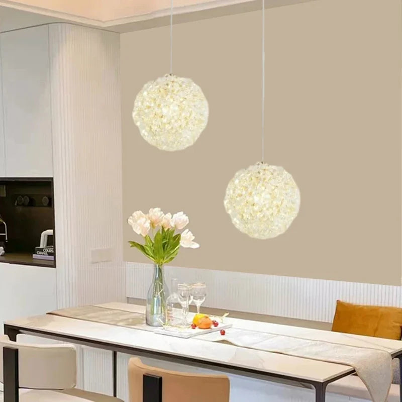 lustre boule de cristal design artistique de luxe moderne