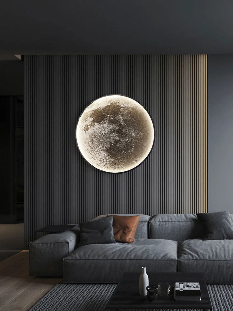 applique murale lune moderne lampe décorative minimaliste à led