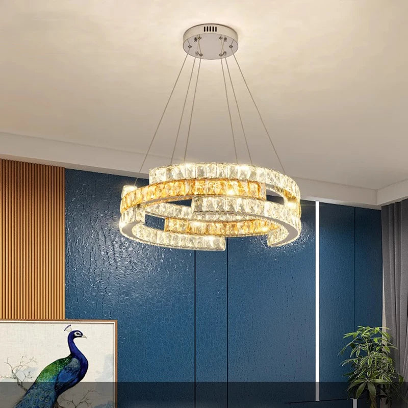 home decorationPendant lights, luxury crystal living room chandelier, dining room Pendant lamp, ceiling light, indoor lighting