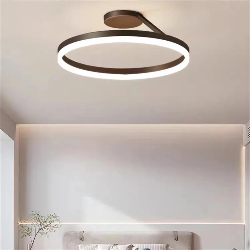 plafonnier annulaire led design nordique éclairage minimaliste pour intérieur