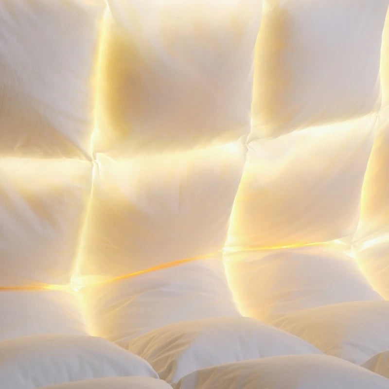 couvre-lit en plumes duvet d'oie en coton confortable pour toutes saisons